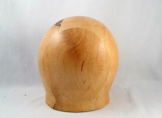 Vintage Wooden Hat Mold Block Millinery Form Size 19 1/2
