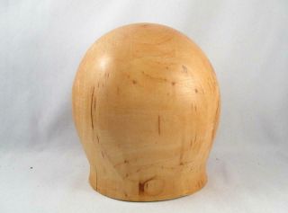 VINTAGE WOODEN HAT MOLD BLOCK MILLINERY FORM SIZE 19 1/2 4