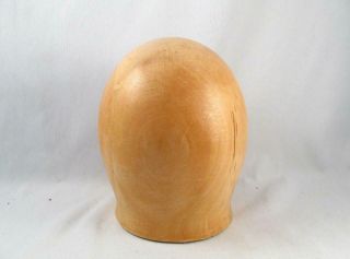 VINTAGE WOODEN HAT MOLD BLOCK MILLINERY FORM SIZE 19 1/2 5