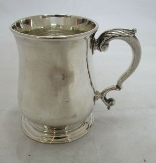 Antique Georgian Sterling silver baluster mug,  226 grams,  1752 3