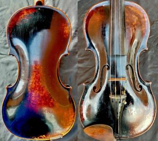 Rare 4/4 Antique German Baroque Violin Lab: Theodor Berger C.  1890 小提琴 ヴァイオリン