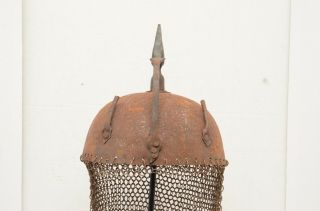 Vintage Indo Persian Islamic Kulah Khud Armor Helmet etched Ottoman Antique war 5