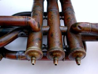 Antique Bohland & Fuchs,  Circa 1890,  Copper Cornet Stenciled By Dyers - 5