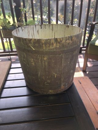 Antique Primitive England Sap Wood Bucket Vermont Maple Syrup Pail Estate