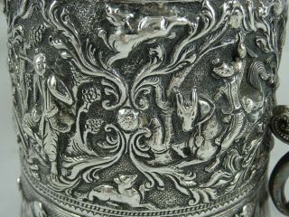 QUALITY,  BURMESE silver TANKARD,  c1880,  461gm 5