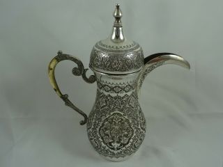 STUNNING PERSIAN silver COFFEE POT,  c1920,  490gm 2