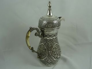 STUNNING PERSIAN silver COFFEE POT,  c1920,  490gm 4