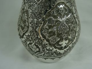 STUNNING PERSIAN silver COFFEE POT,  c1920,  490gm 7