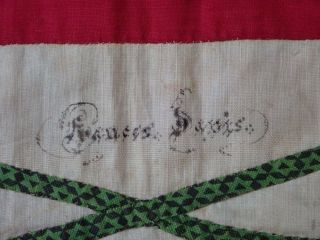 Antique Dated 1847 Signed Baltimore Album QUILT Bird Floral Prussian Stuffed 9
