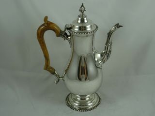 Stunning George Iii Style,  Solid Silver Coffee Pot,  1967,  679gm