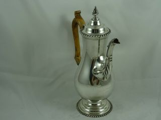STUNNING GEORGE III style,  solid silver COFFEE POT,  1967,  679gm 2