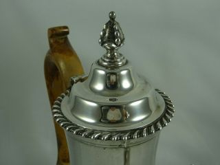 STUNNING GEORGE III style,  solid silver COFFEE POT,  1967,  679gm 7