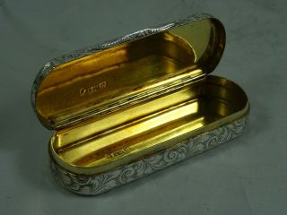 NATHANIAL MILLS,  solid silver SNUFF BOX,  1843,  75gm 7