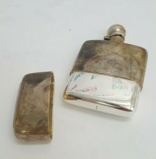 Antique 1930 ' s (?) Millers & Corys Sterling Silver Hip Flask & Tumbler - BX9_1426 7