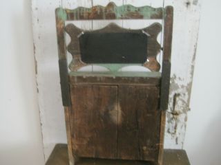 Old Primitive Green Paint Four Drawers Wood Cabinet American Find AAFA 9