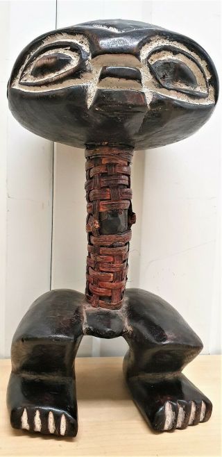 Old Tribal Long Basket Neck Ancestral Pygmy Figure Cameroun Fes - 205