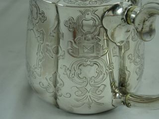 PRETTY VICTORIAN silver TEA POT,  1841,  603gm 5