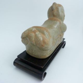 CHINESE SONG DYNASTY STYLE CELADON POTTERY PILLOW IN THE FORM OF A CHILD 4