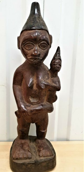 Old Tribal Yombe Fertility Figure Dr Congo Fes - 207