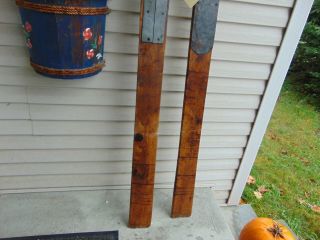 antique wooden skis 82 