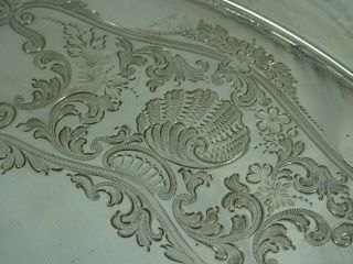 LARGE,  VICTORIAN solid silver SALVER,  1900,  1207gm 2