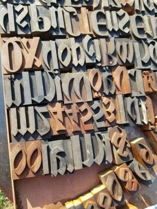 VINTAGE PRINTING Letterpress PRINTERS Block fancy LETTERS numbers over 100 2