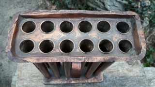 Antique Copper Candle Mold 12 Taper Single Handle 3