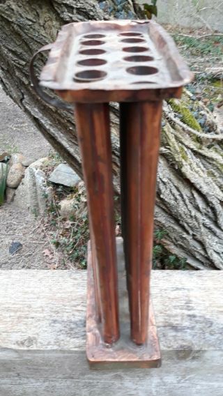 Antique Copper Candle Mold 12 Taper Single Handle 4