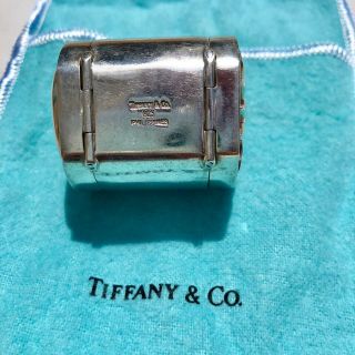 Tiffany & Co.  Sterling Silver Sun Moon Star Double 2 - Sided Pill Or Trinket Box 5