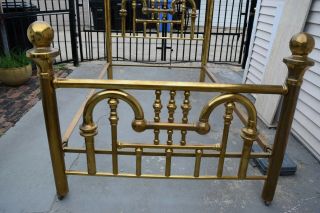 Antique Vintage Brass Bed Full Size with Rails 3