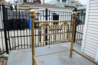 Antique Vintage Brass Bed Full Size with Rails 4