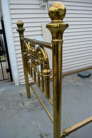 Antique Vintage Brass Bed Full Size with Rails 5