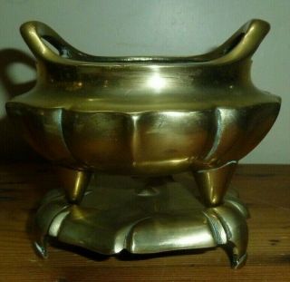 CHINESE BRASS / BRONZE CENSOR AND STAND 2