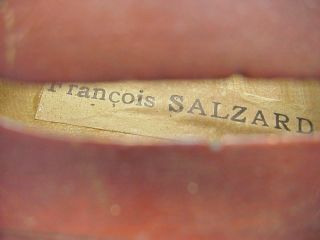 FRANCOIS SALZARD Antique FRENCH VIOLIN Circa 1880s 10