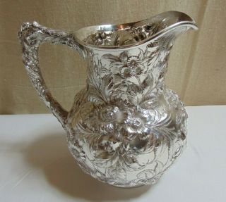 S.  Kirk & Son Inc.  Sterling Silver Repousse Pitcher Circa 1932,  Baltimore,  Md