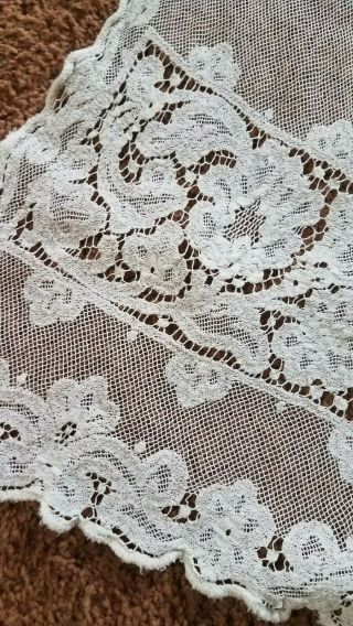 2 pair Antique Vtg 1920 ' s Floral Net Lace Curtains 110 