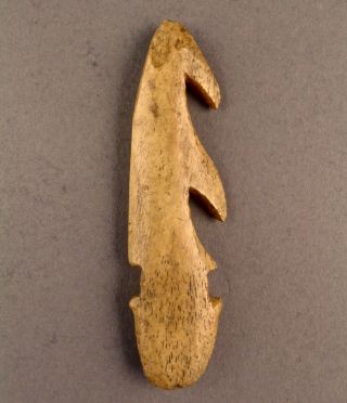 500 - 5000,  Yrs Artifact Inuit Eskimo Native Caribou Bone Harpoon Spear Point 12
