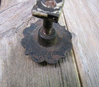 Antique Kenrick 407 Cast Iron Door Knocker with Strike Plate 10