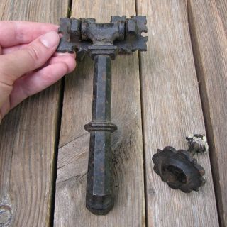 Antique Kenrick 407 Cast Iron Door Knocker with Strike Plate 2