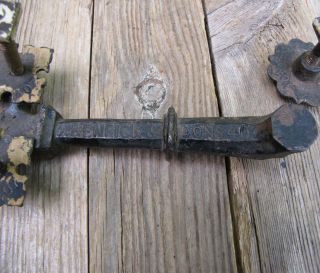 Antique Kenrick 407 Cast Iron Door Knocker with Strike Plate 8