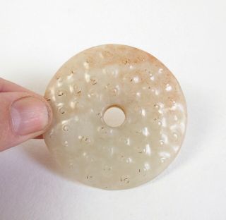 Fine antique Chinese jade bi disc 5