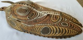 Vintage PAPUA GUINEA Wood Mask Tribal Hand Carved Authentic Large 21 