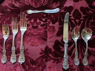 Reed And Barton Francis The 1st Sterling Silver 7 Piece Place Setting 1907