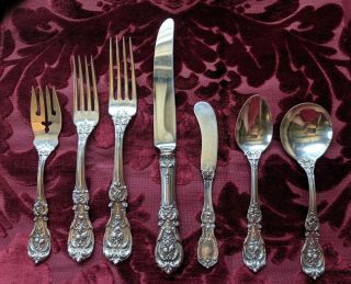 Reed and Barton Francis the 1st Sterling Silver 7 Piece Place Setting 1907 2