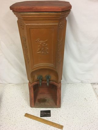 Vintage French Earthenware Crock - Water Cooler / Fountain - Rustic 2
