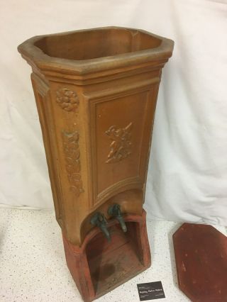 Vintage French Earthenware Crock - Water Cooler / Fountain - Rustic 4