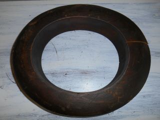 Antique Wooden Hat Form Block Mold Millinery Brim 7 2 - 1/8 2