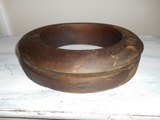 Antique Wooden Hat Form Block Mold Millinery Brim 7 2 - 1/8 3