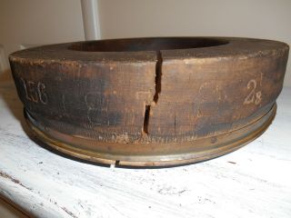 Antique Wooden Hat Form Block Mold Millinery Brim 7 2 - 1/8 5