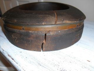 Antique Wooden Hat Form Block Mold Millinery Brim 7 2 - 1/8 6
